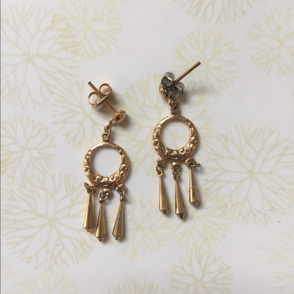 Vintage delicate chandelier earrings